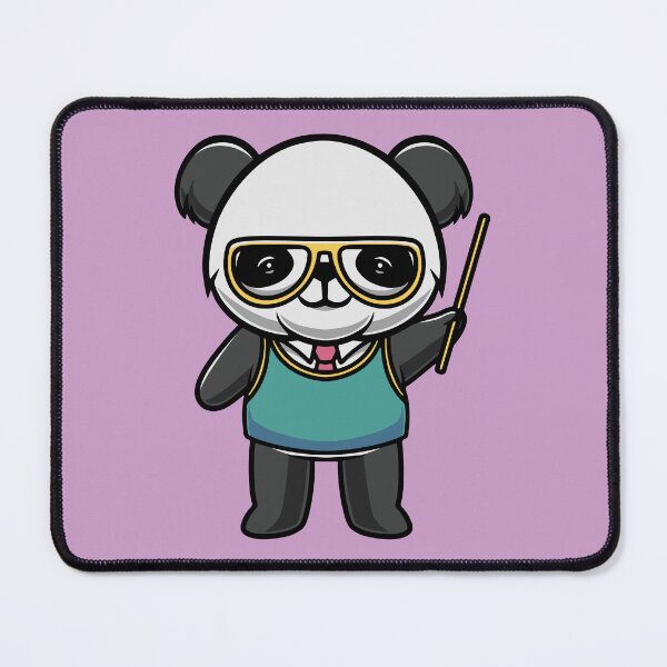 Item preview, Cute panda is a teacher cartoon illustration designed and sold by cubbone.