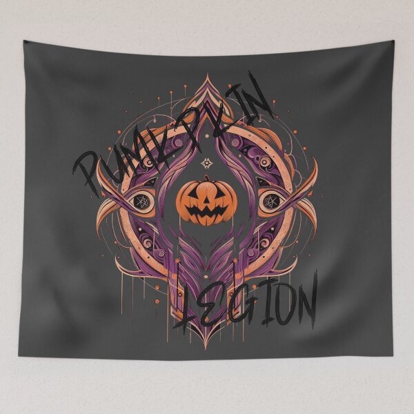 Artikelvorschau, Pumpkin Legion: Gruseliges und elegantes Halloween-Emblem mit einem Punk-inspirierten Touch entworfen und verkauft von Wicc-a.