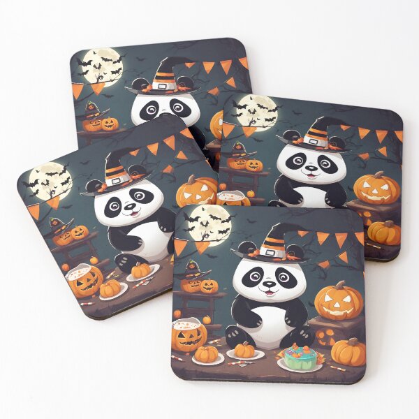Item preview, Panda's Spooky Halloween Party with a Playful Twist designed and sold by PatternXS.