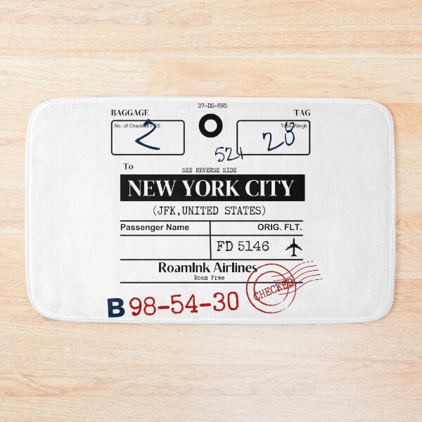 Item preview, New York City (JFK) USA Airline Luggage Tag designed and sold by RoamInk.