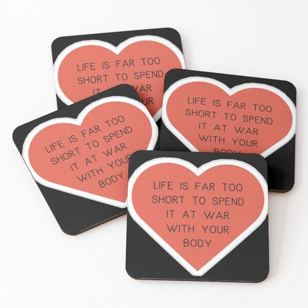 Item preview, life is far too short to spend at war with your body designed and sold by BrontesWhimsyStore.