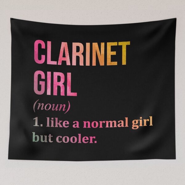 Item preview, Clarinet Girl Definition Clarinet in Watercolor designed and sold by XCIV.