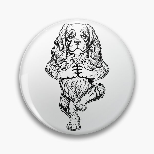 Item preview, Cavalier King Charles Spaniel Yoga Puppy Funny Dog Tree Pose designed and sold by GrandeDuc.