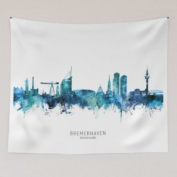 Artikelvorschau, Bremerhaven Deutschland Skyline entworfen und verkauft von ArtPrints.