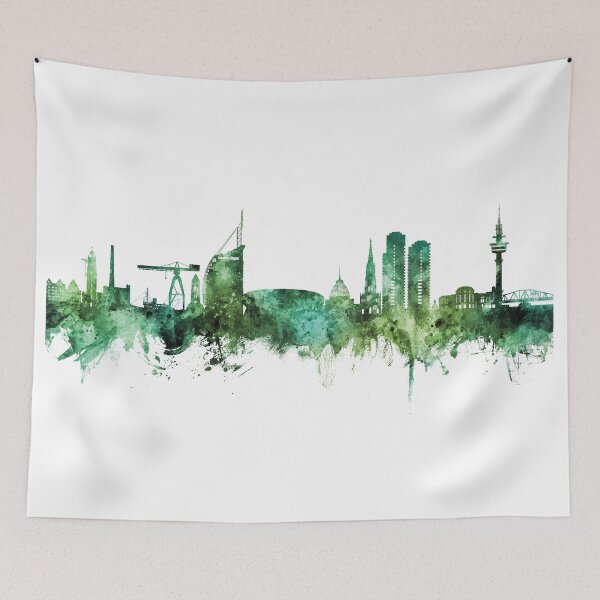 Artikelvorschau, Bremerhaven Deutschland Skyline entworfen und verkauft von ArtPrints.