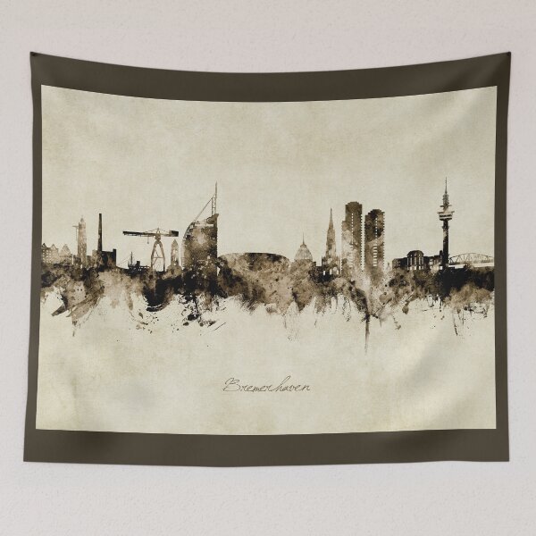 Artikelvorschau, Bremerhaven Deutschland Skyline entworfen und verkauft von ArtPrints.
