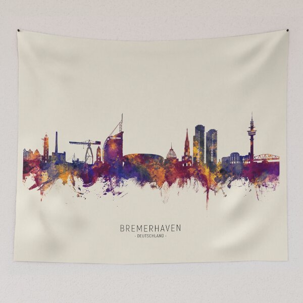 Artikelvorschau, Bremerhaven Deutschland Skyline entworfen und verkauft von ArtPrints.