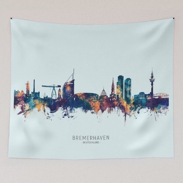 Artikelvorschau, Bremerhaven Deutschland Skyline entworfen und verkauft von ArtPrints.