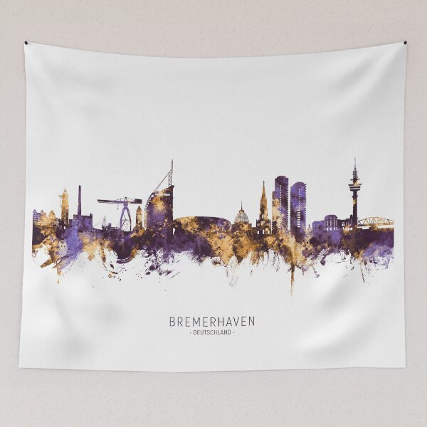 Artikelvorschau, Bremerhaven Deutschland Skyline entworfen und verkauft von ArtPrints.