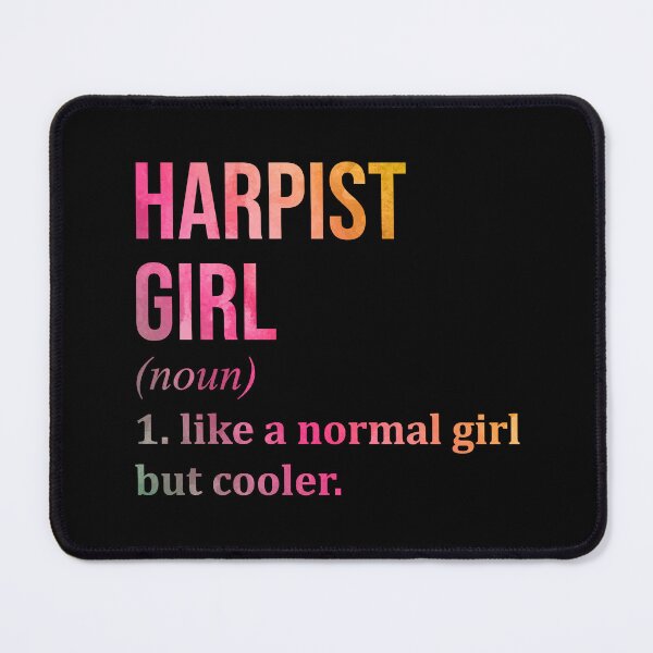 Item preview, Harpist Girl Definition Harp in Watercolor designed and sold by XCIV.