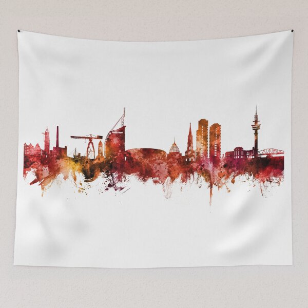 Artikelvorschau, Bremerhaven Deutschland Skyline entworfen und verkauft von ArtPrints.