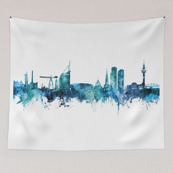 Artikelvorschau, Bremerhaven Deutschland Skyline entworfen und verkauft von ArtPrints.