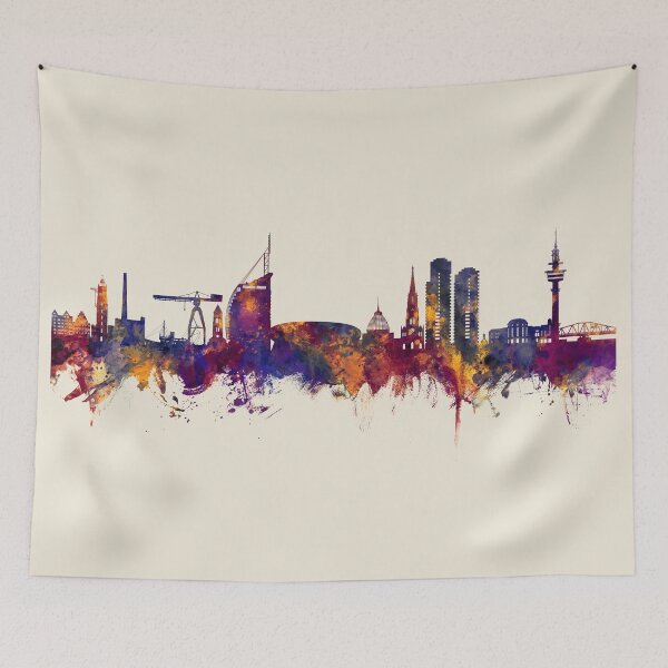 Artikelvorschau, Bremerhaven Deutschland Skyline entworfen und verkauft von ArtPrints.