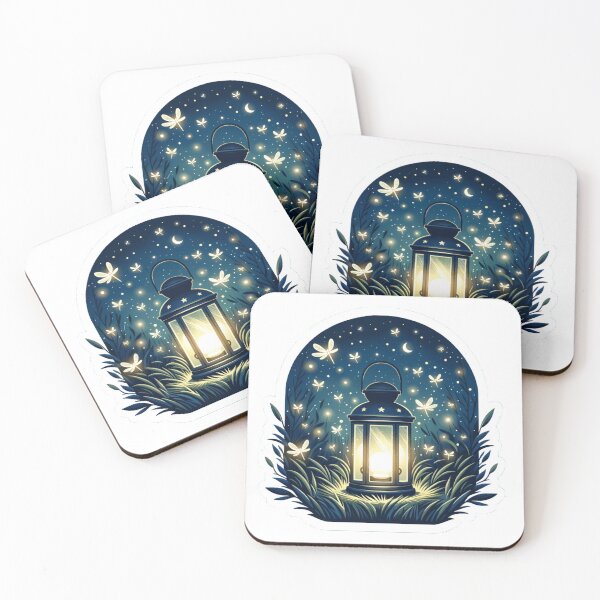 Item preview, Twilight Luminescence | Rustic Lantern and Fireflies Illustration designed and sold by TheGraphicsLord.