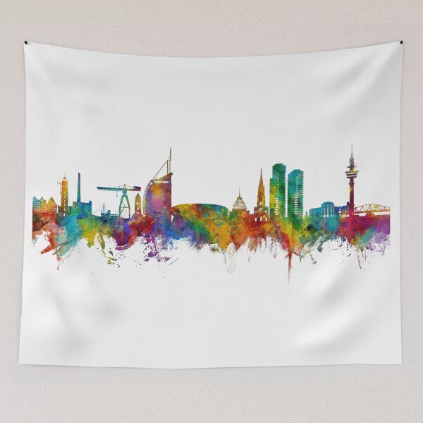 Artikelvorschau, Bremerhaven Deutschland Skyline entworfen und verkauft von ArtPrints.
