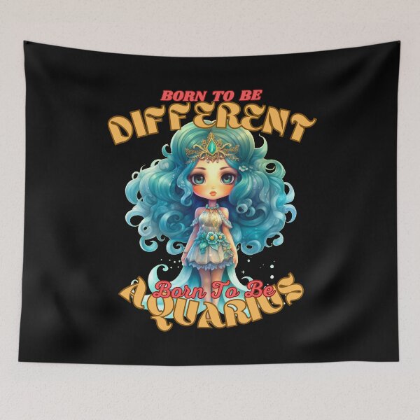 Item preview, Born To Be Different, Born To Be Aquarius. aquarius january designed and sold by ZodiacWonders.