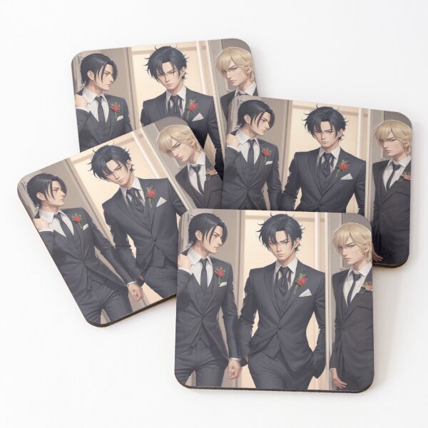 Item preview, men in suites - anime style designed and sold by mikaws.