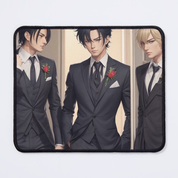 Item preview, men in suites - anime style designed and sold by mikaws.