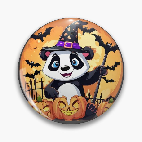 Artikelvorschau, Pandas gruselige Halloween-Party mit einem pelzigen Freund entworfen und verkauft von PatternXS.