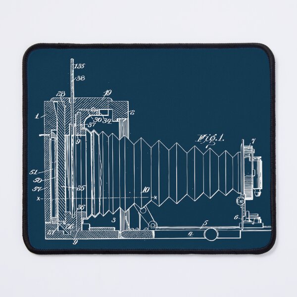 Item preview, Vintage bellows camera patent blueprint design designed and sold by BRU Design.