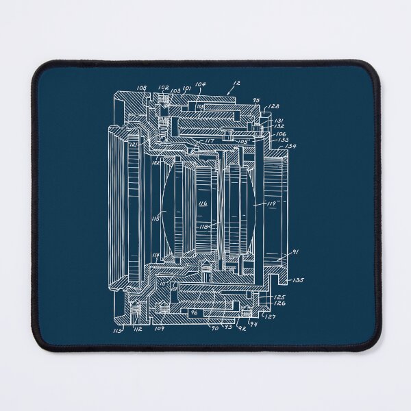 Item preview, Vintage detachable lens patent blueprint design designed and sold by BRU Design.