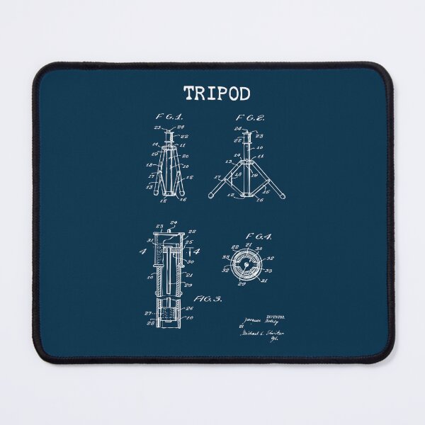 Item preview, Vintage Tripod Patent blueprint design designed and sold by BRU Design.