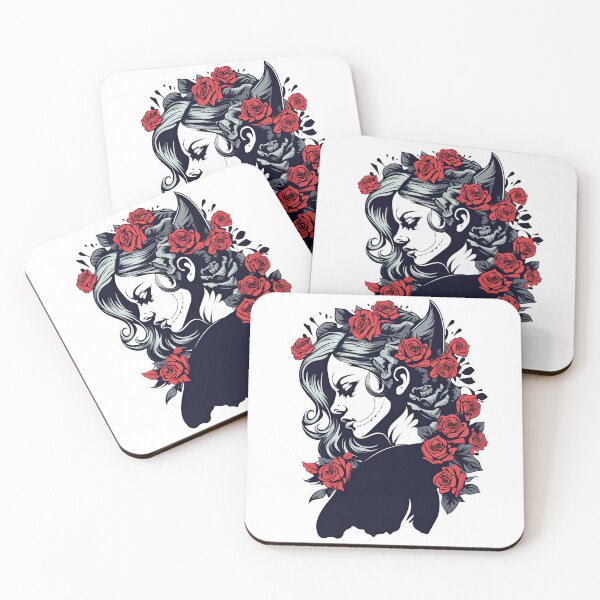 Item preview,  A Demon Girl With Flowers And Horns designed and sold by eyestetix.