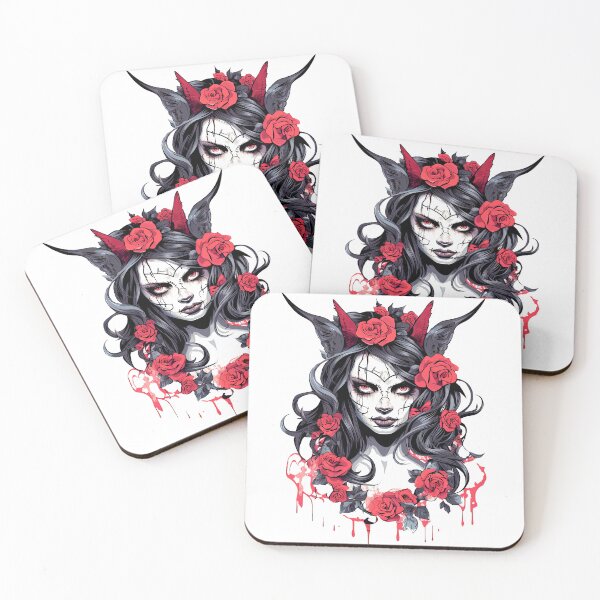 Item preview, A Demon Girl With Flowers And Horns 3 designed and sold by eyestetix.