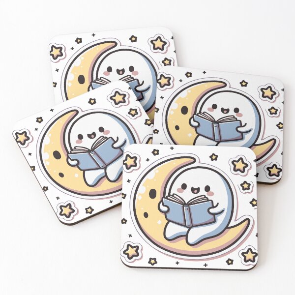 Item preview, Cozy Ghost Moon Reading designed and sold by ZedOhEe.