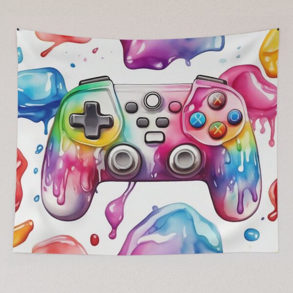 Item preview, Video Game Controller Watercolour Dripping designed and sold by druidwolfart.