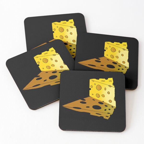 Item preview, Cheese on a black background by Zeesdesign on Redbubble designed and sold by ZEESDESIGN.