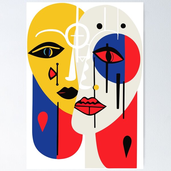 Item preview, minimal drawing of faces designed and sold by GiovanniCancemi.