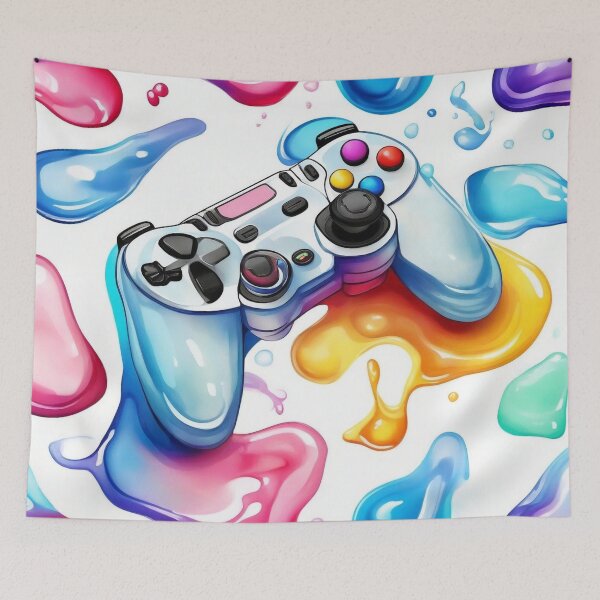 Item preview, Video Game Controller Watercolour Dripping designed and sold by druidwolfart.