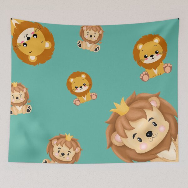 Item preview, Throw Blanket with Lion Pattern designed and sold by PPKStore.