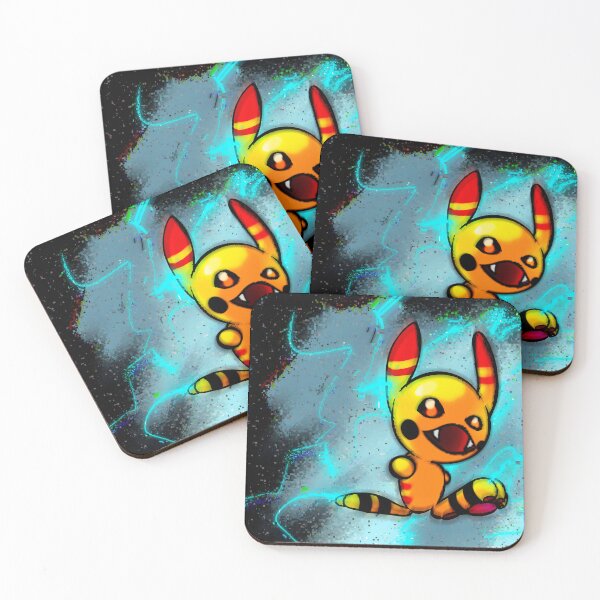 Item preview, Lightning Monster  Mouse Digital Pixel Art Sticker by Zeesdesign on Redbubble designed and sold by ZEESDESIGN.