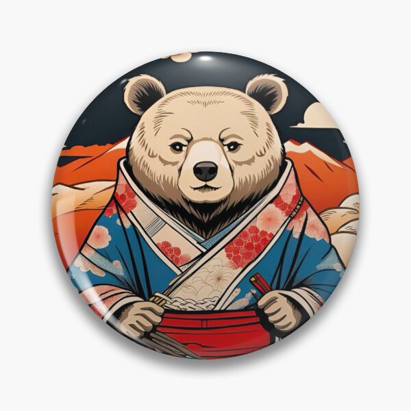 Item preview, Bear in kimono japan culture designed and sold by KorArtStudio.