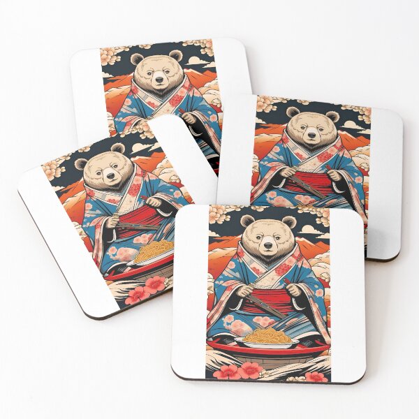 Item preview, Bear in kimono japan culture designed and sold by KorArtStudio.