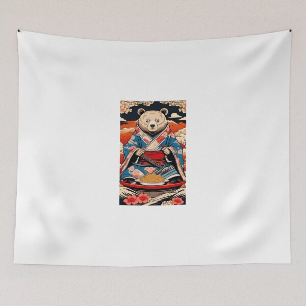 Item preview, Bear in kimono japan culture designed and sold by KorArtStudio.