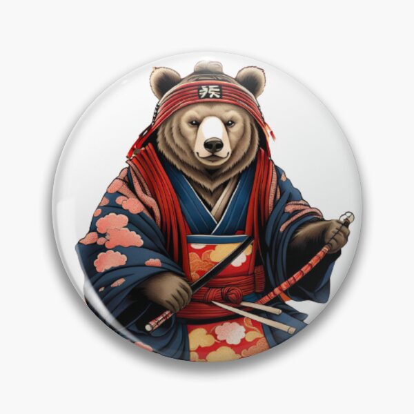 Item preview, Cool bear in kimono japan designed and sold by KorArtStudio.