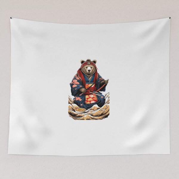 Item preview, Cool bear in kimono japan designed and sold by KorArtStudio.