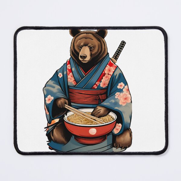 Item preview, Bear in kimono japan designed and sold by KorArtStudio.