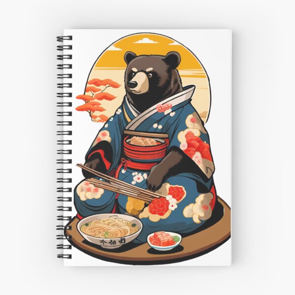 Item preview, Cute bear in kimono samurai japan designed and sold by KorArtStudio.