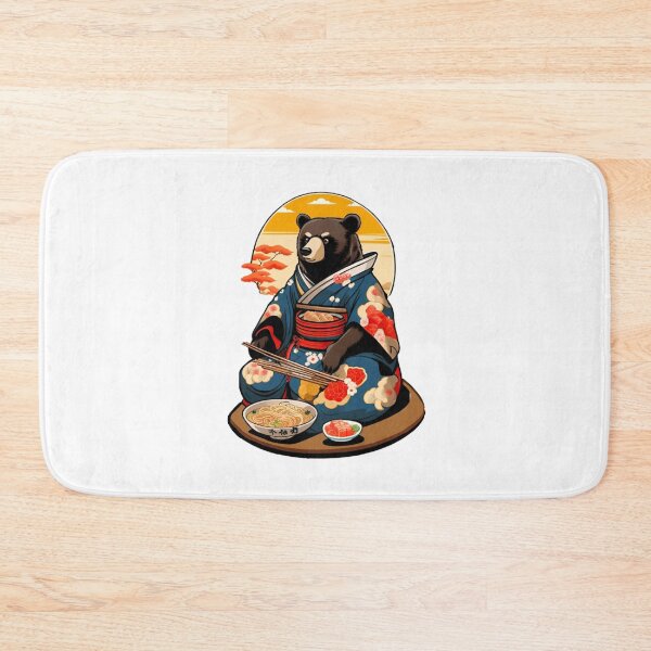 Item preview, Cute bear in kimono samurai japan designed and sold by KorArtStudio.