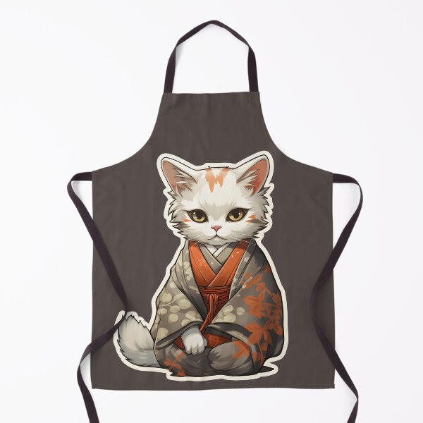 Item preview, Cat in Gray Kimono Japanese Style designed and sold by KitsuneYin.