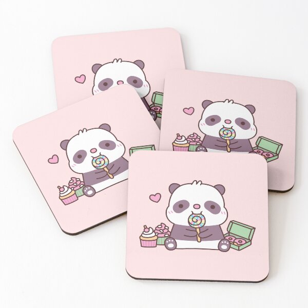 Item preview, Cute Panda With Lollipop Cupcakes Donuts Sweet Tooth designed and sold by rustydoodle.