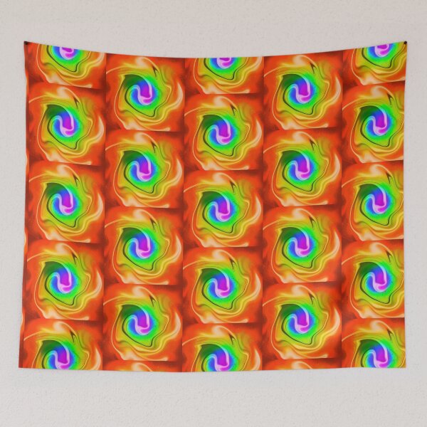 Item preview, Rainbow Swirl Square Sticker by Zeesdesign on Redbubble designed and sold by ZEESDESIGN.