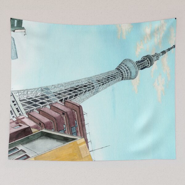Item preview, Tokyo Skytree at Dawn designed and sold by NatashaBirdi.