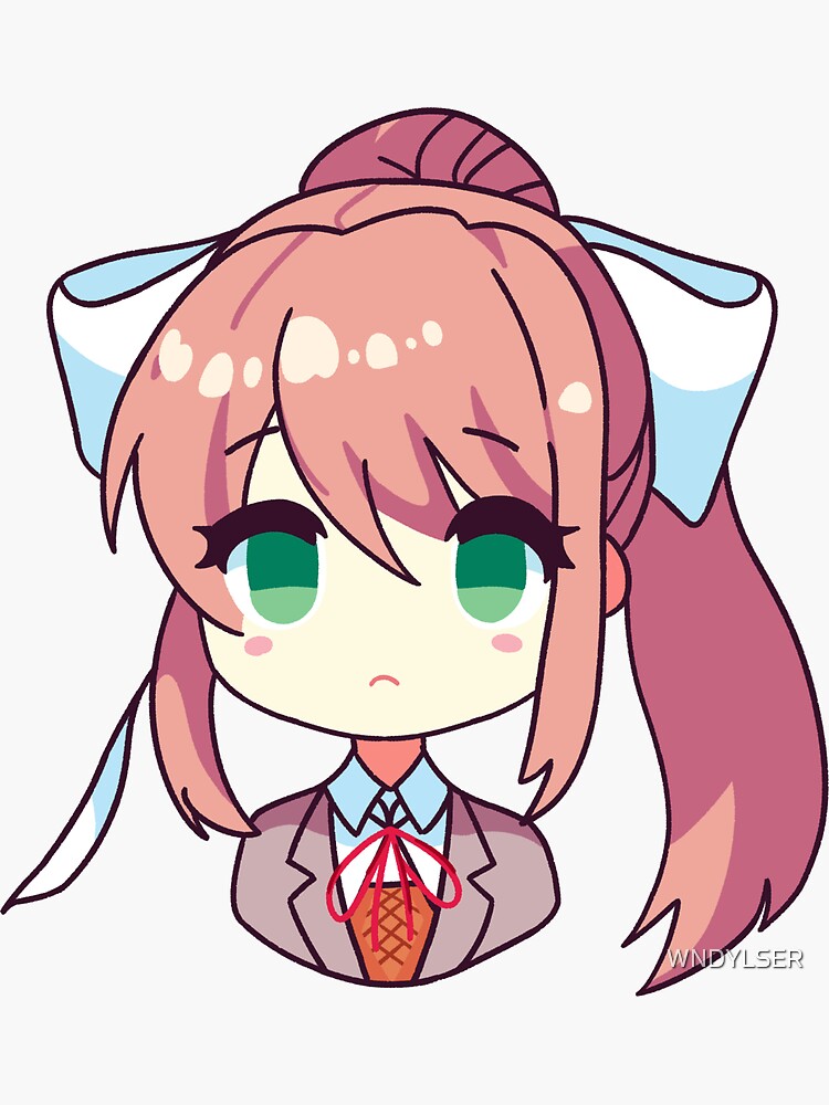 ⟡₊ ⊹ monika ??? ⟡₊ ⊹ Sticker for Sale by WNDYLSER