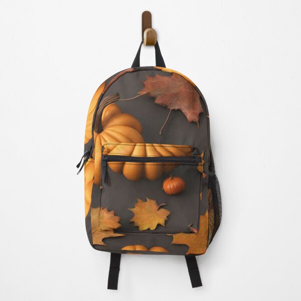 Item preview, autumn leaves and pumpkins colorful 3D pattern designed and sold by in-leggings.