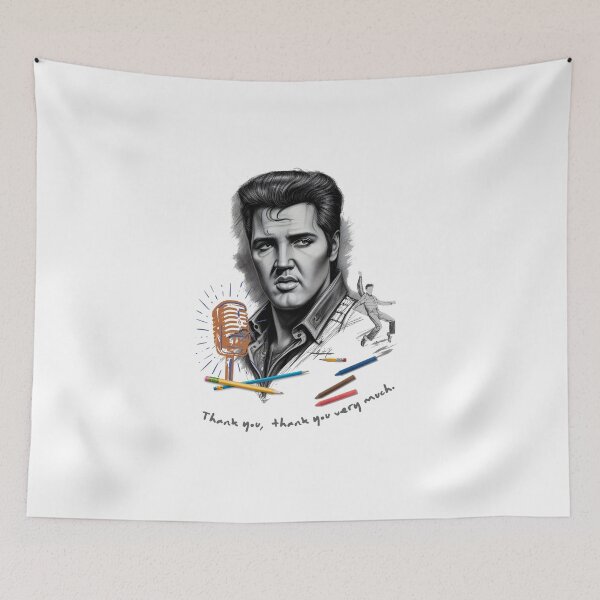 Item preview, Elvis in Sketch designed and sold by NickTaroDesign.